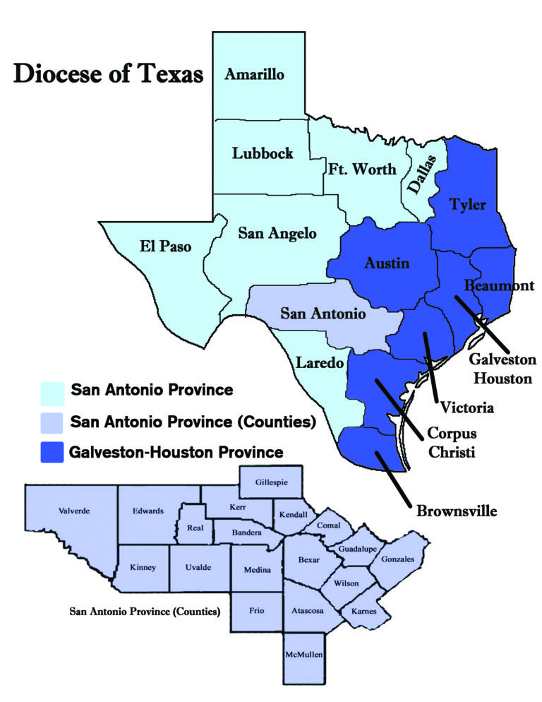 Diocese of Texas Map