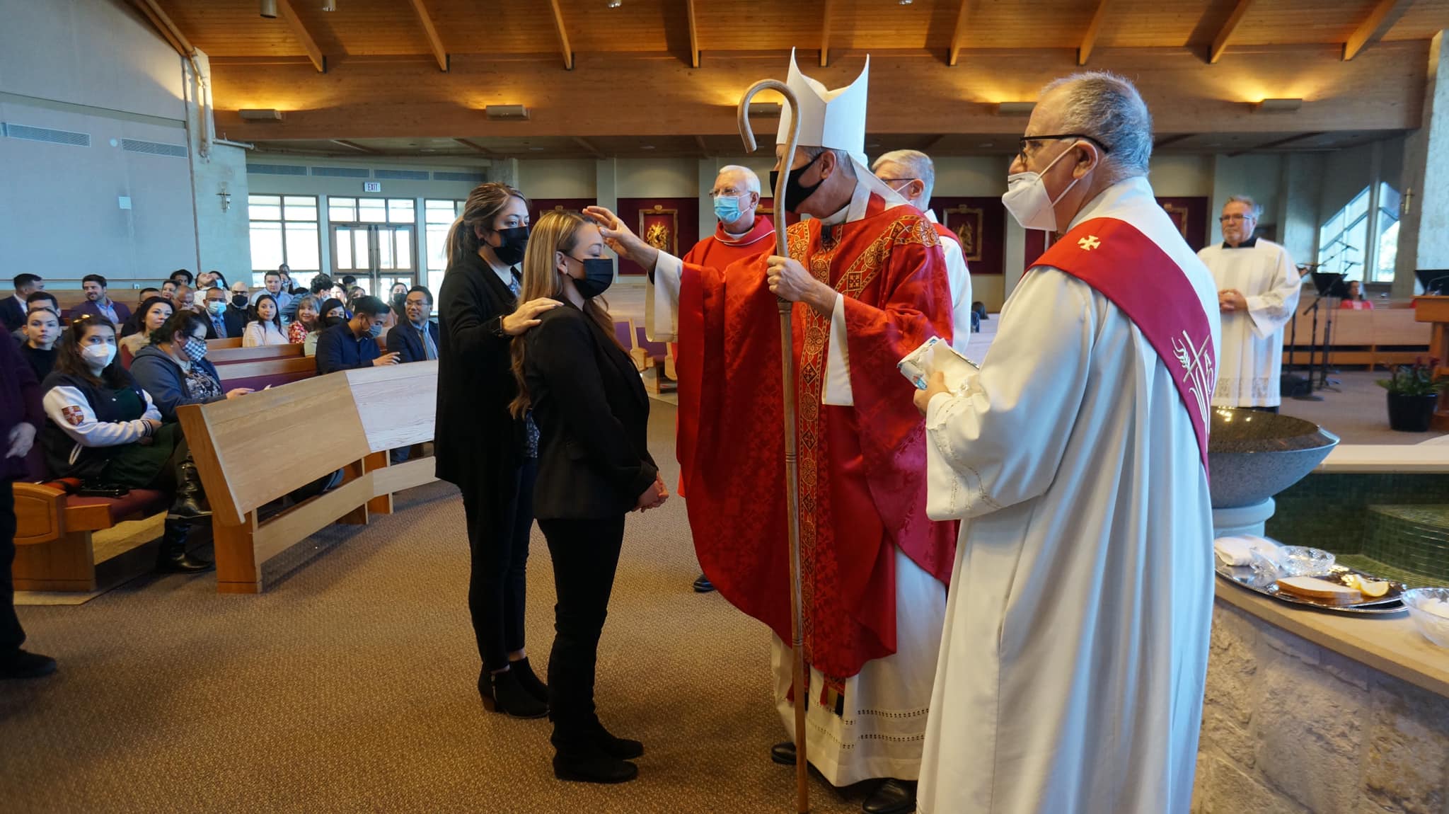 Adults confirmed at liturgy at St. Anthony Mary Claret Church